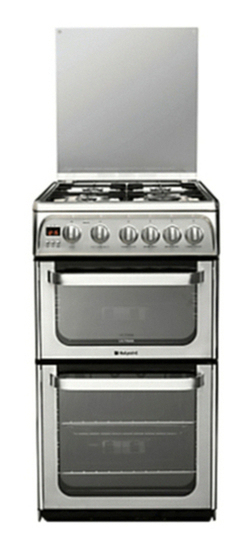 Hotpoint Ultima HUG52X Gas Cooker, Stainless Steel